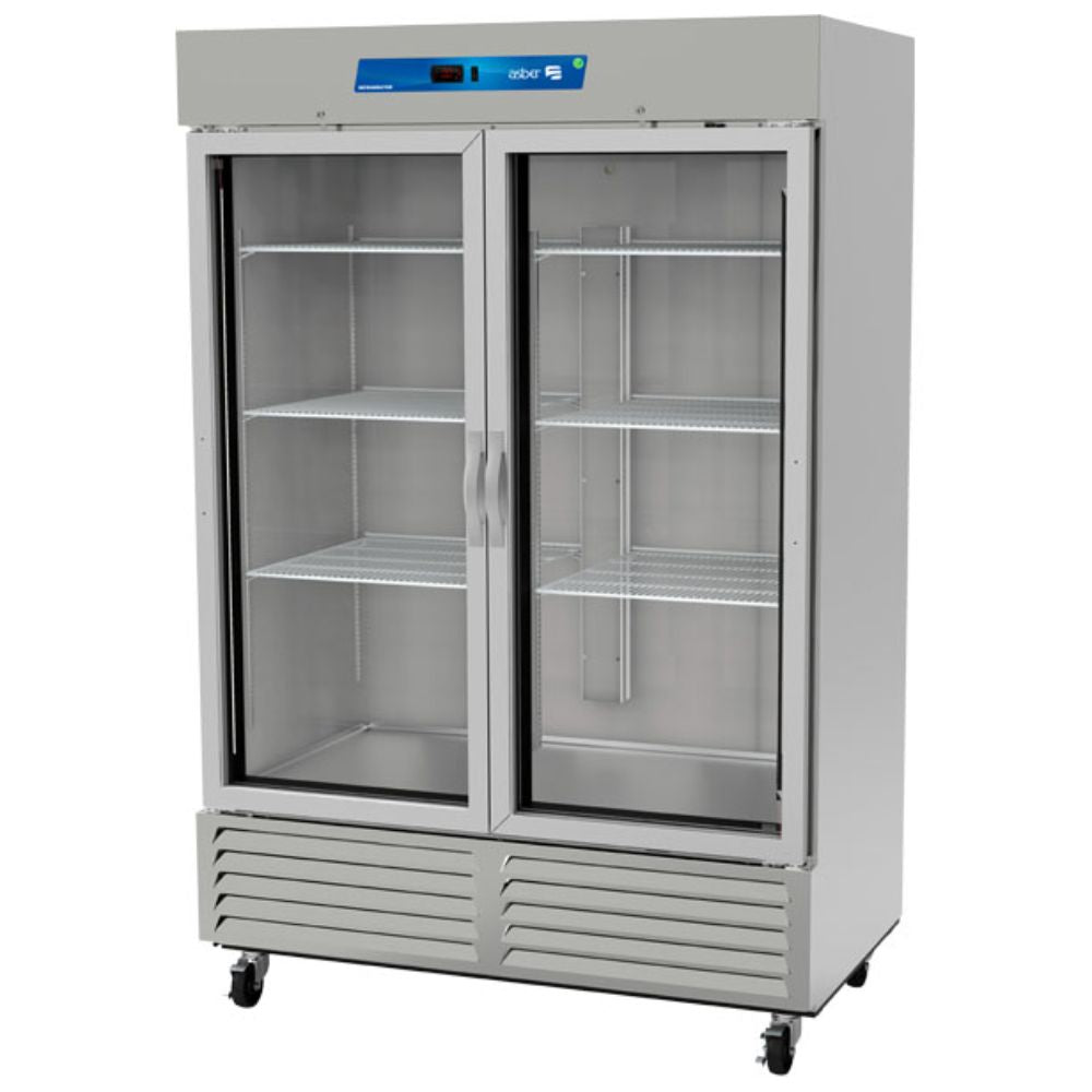 REFRIGERADOR ASBER ARR-37-G HC | Refrigerador Vertical | 2 Puertas Cristal | 37 Pies Cúbicos | Acero Inoxidable | Gas Refrigerante | Iluminación LED | Cierre Automático | Cremería Comercios Carnicería Abarrotes | Industrial Cocina Cremería Comercios Insumos Hotel Panadería Refresquero Latas Bar Tiendas Bistro Restaurante Lácteos Carnicería Abarrotes 