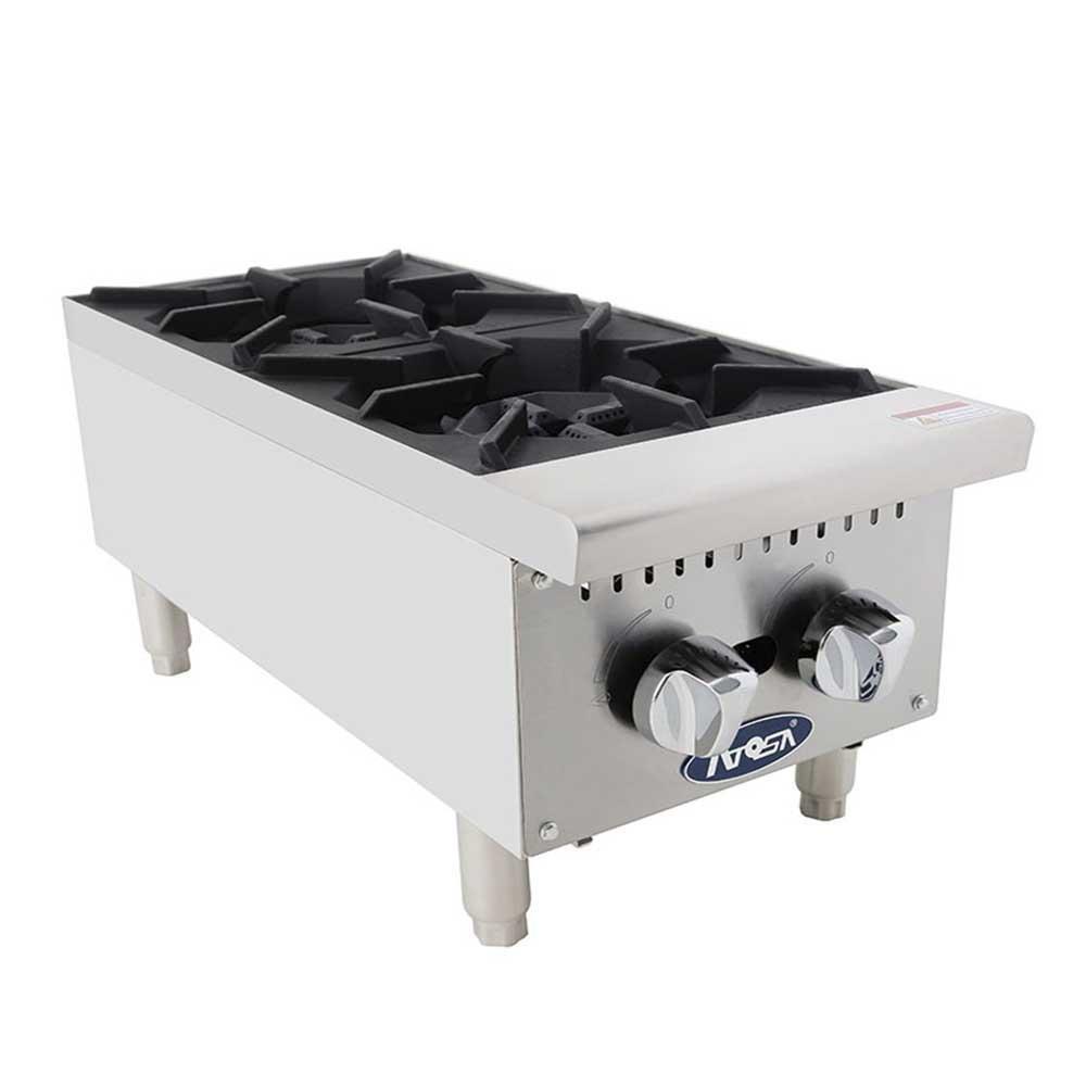 Atosa ATHP-12-2 Parrilla Gas 2 Quemadores 2 Parrillas Acero Inoxidable - Estufas / Parrillas - Atosa - KitchenMax Store