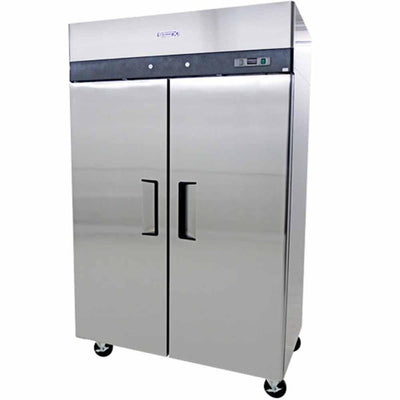 Atosa MBF8005GR Refrigerador Vertical 2 Puertas Solidas 3 Parrillas Acero Inoxidable - Refrigeradores - Atosa - KitchenMax Store
