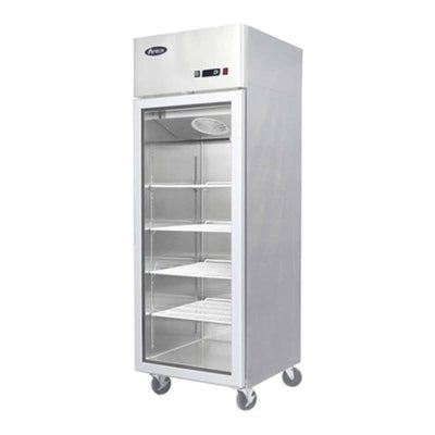 Atosa MCF8604GR Refrigerador Vertical 1Puerta Cristal Parrillas Acero Inoxidable - Refrigeradores - Atosa - KitchenMax Store