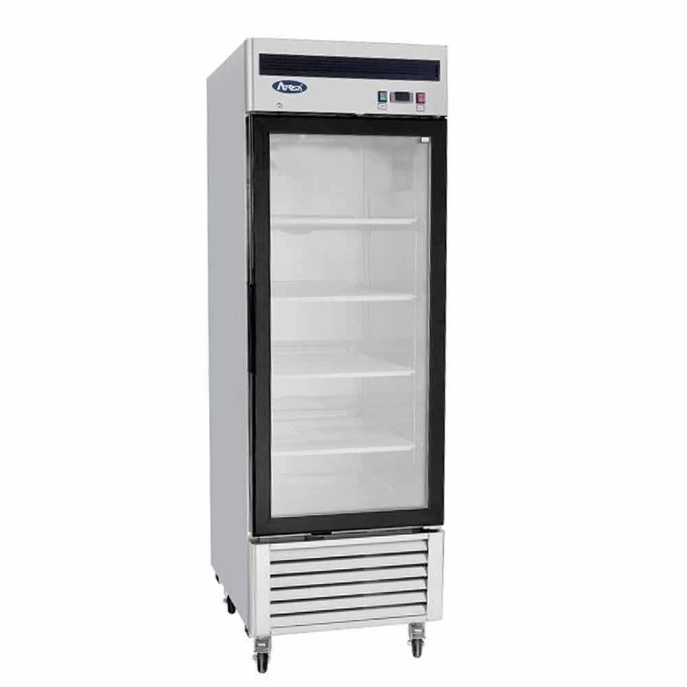 Atosa MCF8701GR Congelador Vertical 1 Puerta Cristal 4 Parrillas Acero Inoxidable - Congelador Vertical - Atosa - KitchenMax Store