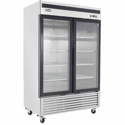 Atosa MCF8707GR Refrigerador Vertical 2 Puertas Cristal 8 Parrillas Acero Inoxidable - Refrigeradores - Atosa - KitchenMax Store