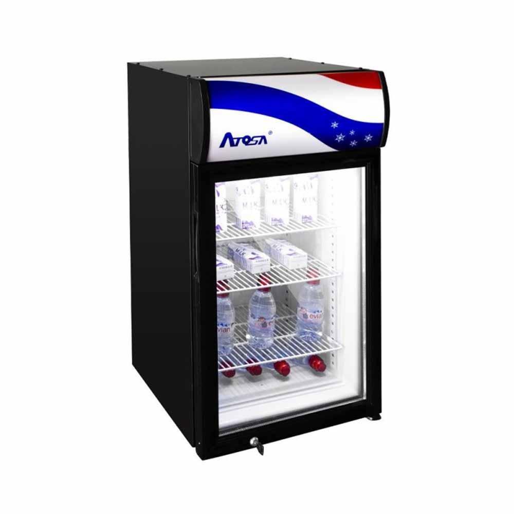 Atosa CTD-3S Refrigerador Vertical 1 Puerta Cristal 3 Parrillas - Enfriador Vertical - Atosa - KitchenMax Store