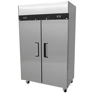 Atosa YBF9239 Refrigerador Vertical 2 Puertas Solidas 3 Parrillas Acero Inoxidable - Refrigeradores - Atosa - KitchenMax Store