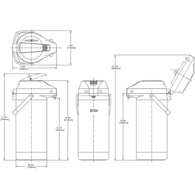 Bunn Airpot SST LA Termo 3.8 Litros Individual -  - Bunn - KitchenMax Store