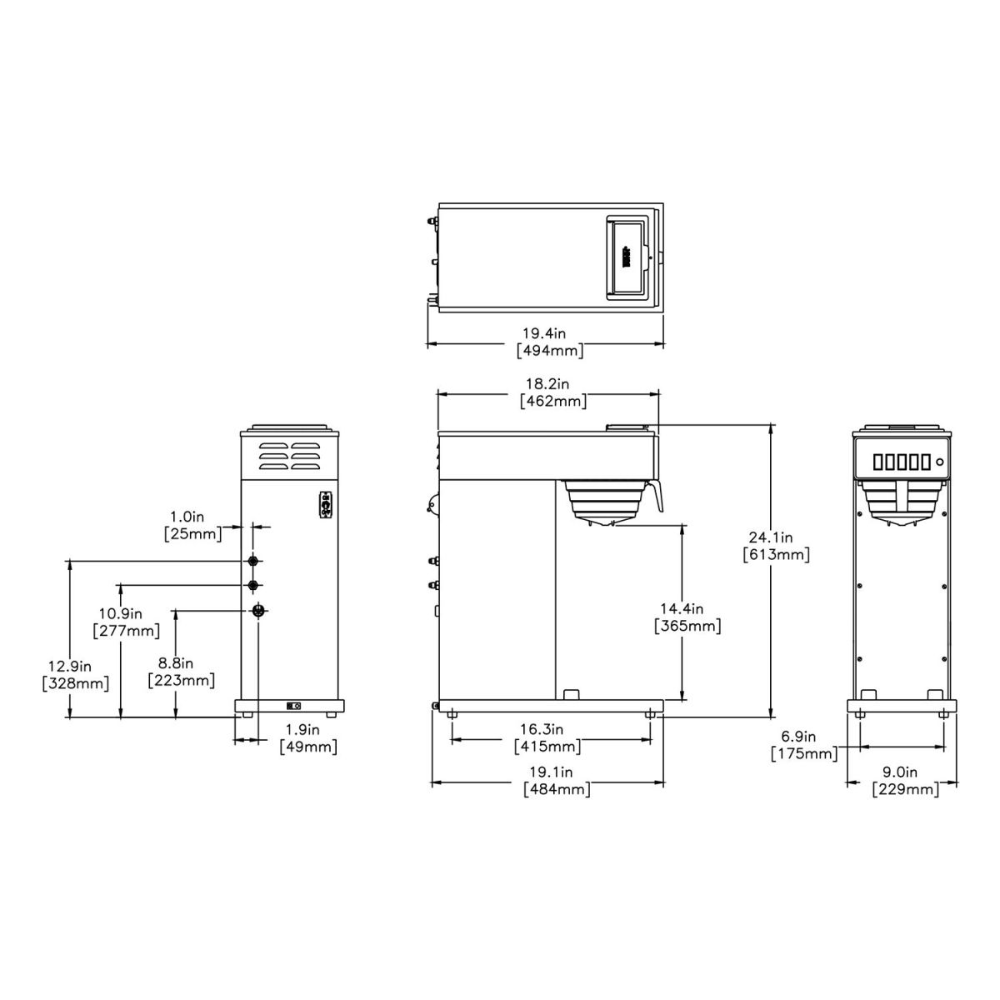 Bunn CW15-APS, PF MX Cafetera Dispensadora Airpot Cafe Americano -  - Bunn - KitchenMax Store