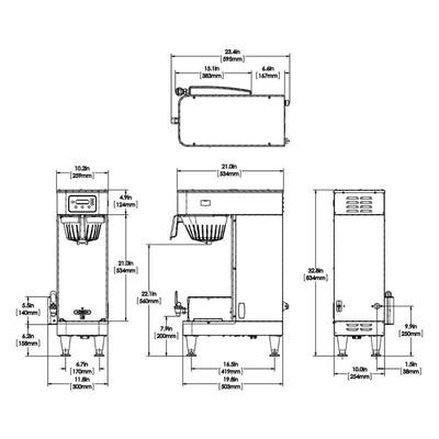 Bunn ICB SH, 120/240V SST MX Cafetera ICB Infusion Series para Restaurante Cafeteria Cafe Cafeterías Restaurantes Establecimiento Cocina Comedor Negocio Bebidas Bar. KitchenMax.Store. Envíos seguros a todo México. Cotiza hoy mismo.