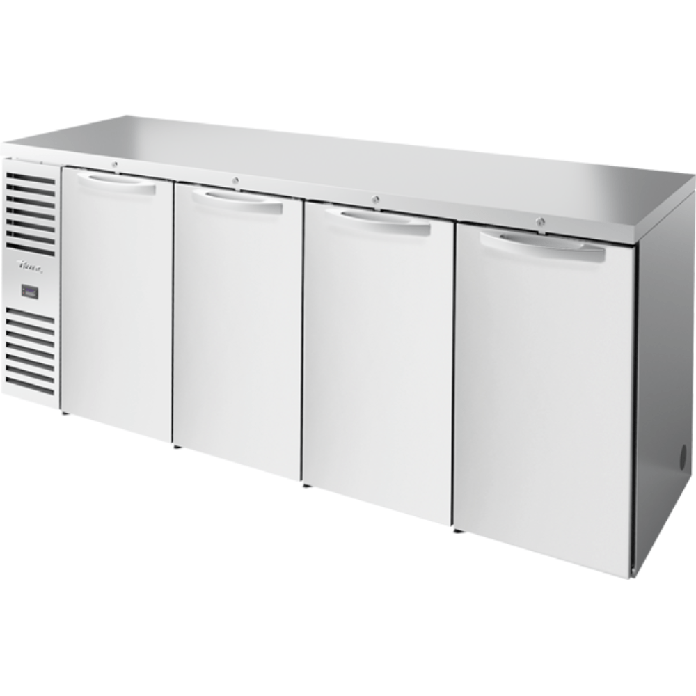 CONTRABARRA PARA BAR REFRIGERADA TRUE TBR92-RISZ1-L-S-SSSS-1 | Contrabarra para Bar Refrigerada | 4 Puertas | Acero Inoxidable | para Bebidas Refrescantes Barra Libre