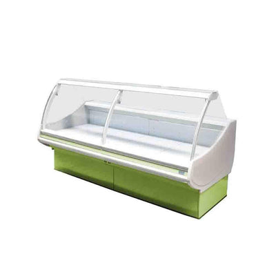 CRT HFEC1 Vitrina Abierta Cristal Curvo Temperatura -1°C a 1°C  Acero Carniceria Cremeria Conservacion Alimentos Autoservicio Local Tiendas Conservador Industrial Paleteria Helados Heladeria Supermercado Minisuper Negocio Cafeterias Mercados. KitchenMax.Store. Envíos seguros a todo México. Cotiza hoy mismo.