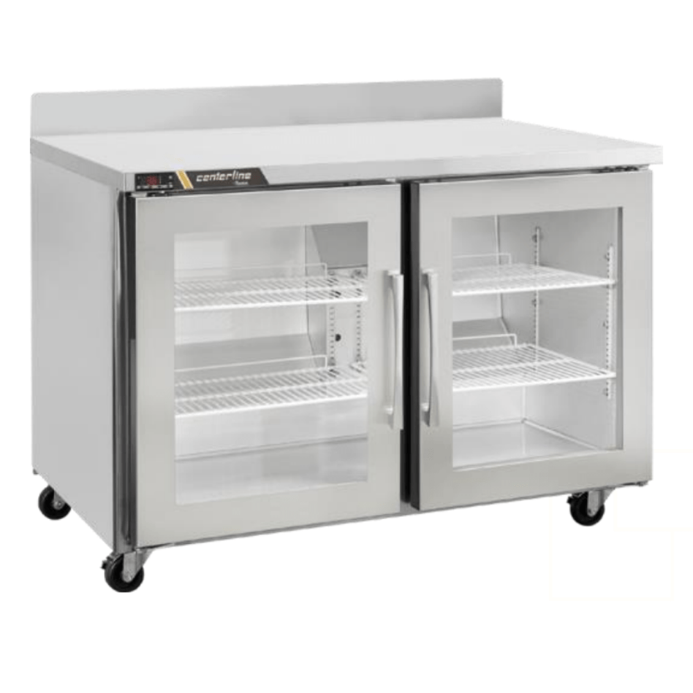 Centerline CLUC-48R-GD-WTRR Refrigerardor Bajo Barra Puertas Cristal Mesa de Trabajo Abertura Izquierda -  - Centerline - KitchenMax Store