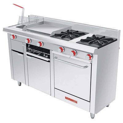 Coriat MULTICHEF PETIT Estufa 2 Parrillas 2 Quemadores Plancha Gratinador - Estufas / Parrillas - Coriat - KitchenMax Store. Imagen ilustrativa