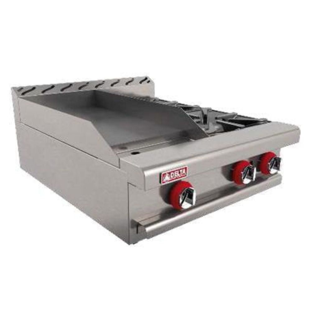 Delta Master 1-G-2-Q-E Mixto Plancha Parrilla Frente 61 Electrico 3 Controles Acero Inoxidable -  - Delta - KitchenMax Store