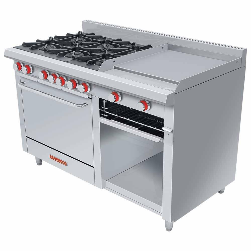 ESTUFA CORIAT EC-6-H-GRILL MASTER DE PISO | Estufa | 6 Quemadores | Gas | Plancha | Horno | Hotel Restaurante Comedor Industrial Cocinas Fondas Restaurantes Cenadurías Comedores Industriales Preparación de Alimentos Cocción.
