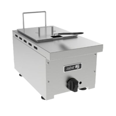 FREIDORA ASBER ASF-10 | Freidora | 1 Tina | 1 Canastilla | 4 Litros | Gas | Comedor Industrial Alitas Cafetería Comedor Industrial 