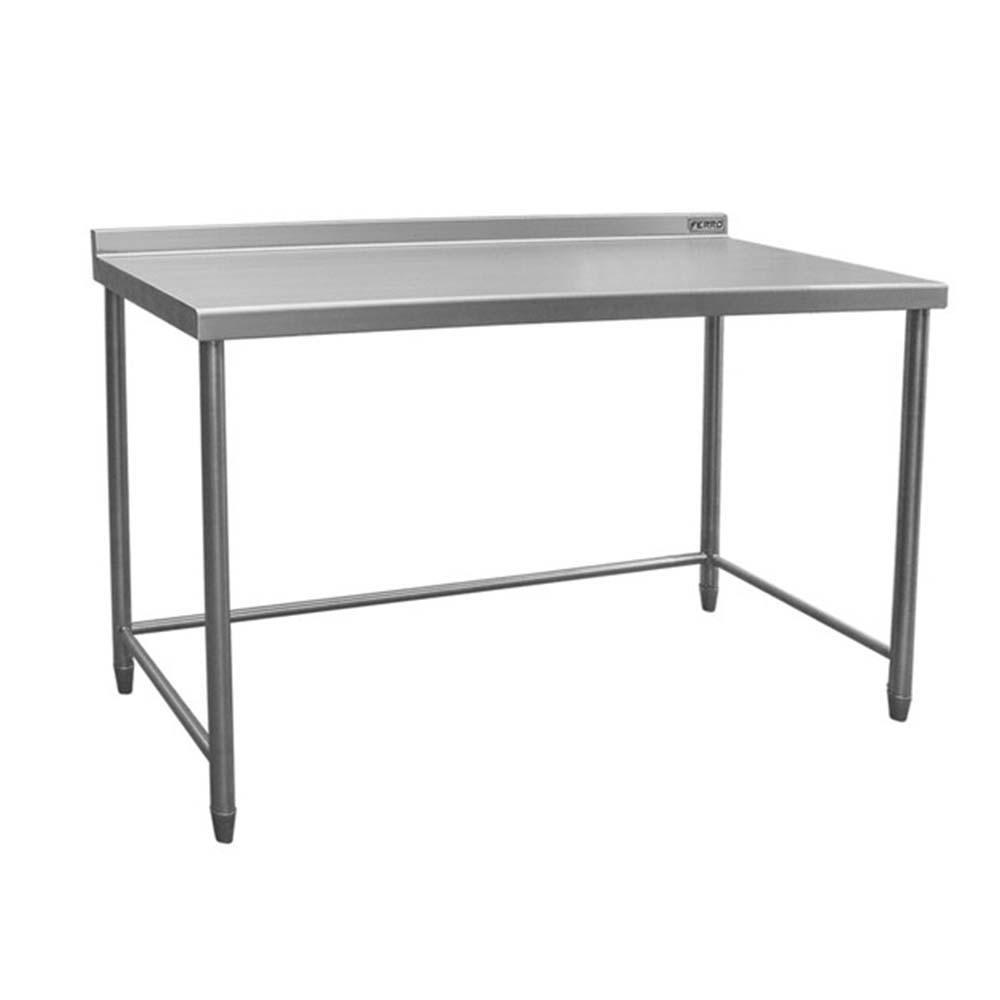 Ferro 15421108 Mesa Respaldo Sin Entrepaño Acero Inoxidable - Mesa de Trabajo - Ferro - KitchenMax Store