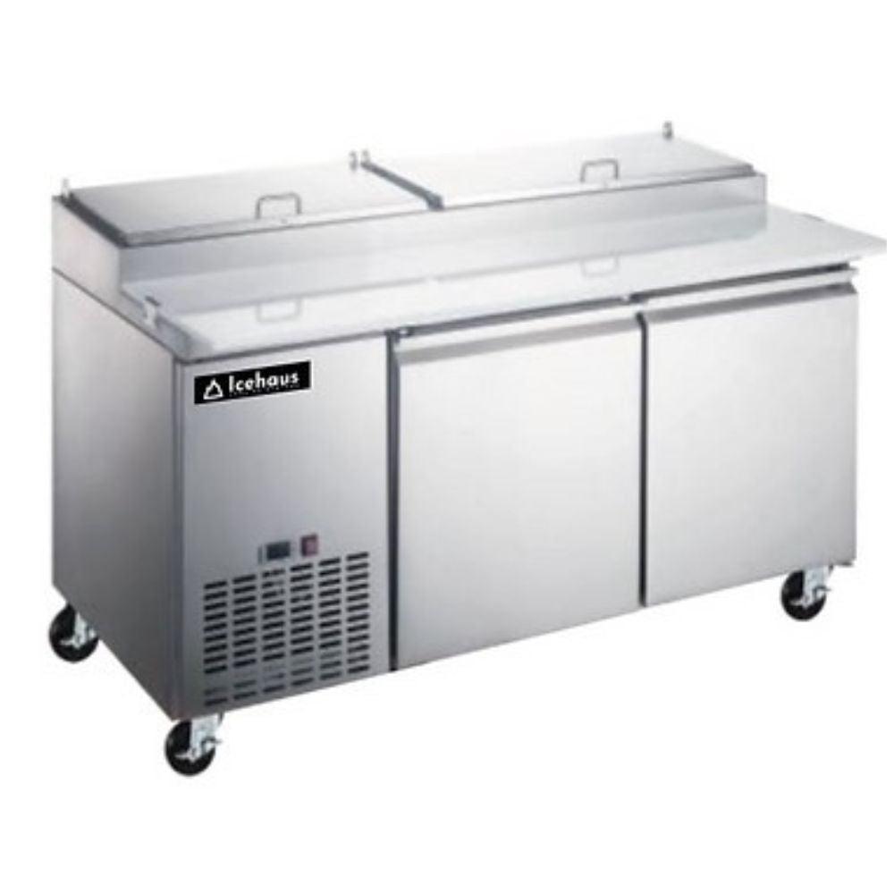 Icehaus MP-2P-SS-02 Mesa Preparacion 2 Puerta Solida 17 Pies - 477 Litros - Mesas de trabajo refrigeradas - Icehaus - KitchenMax Store