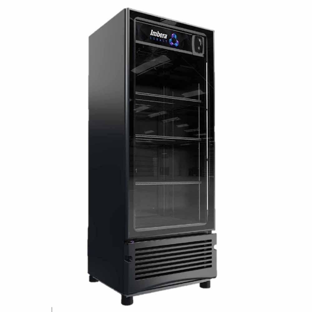 Imbera Vr17 1019864 Refrigerador Cobalt  Vertical con 1 Puerta de Cristal, 4 Parrillas y 16,6 Pies - 470.05 Litros de capacidad. Con iluminación LED, Cuerpo esmaltado Gris - Refrigeradores Verticales - Imbera - KitchenMax Store