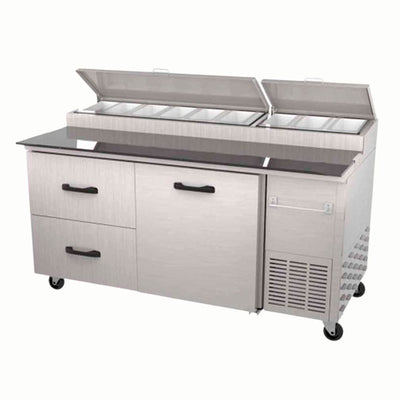 Imbera 1022137 PTP-F21 Mesa Refrigerada 1 Puerta Solida 1 Parrilla 2 Cajones. Ideal para restaurante, cocina, cocina industrial, comedor, comedor industrial, banquetes, refrigerar, conservar, etc. KitchenMax.Store. Envíos seguros a todo México. Cotiza hoy mismo.