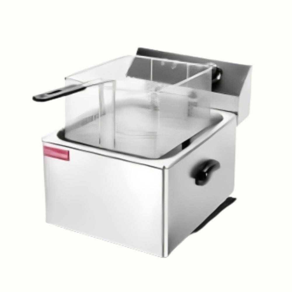 Keiter DZL-13B Freidora Electrica 13 Litros 1 Canastilla Restaurante Cocina Económica Freír Alimentos Freidores Alitas Papas A la Francesa Salchipulpos. Ideal para su uso en restaurantes, cocinas económicas, fondas, banquetes, cafeterías, para preparación de alimentos, comida, freir, cocinar, carnes, papas, salchichas, etc. KitchenMax.Store. Envíos seguros a todo México. Cotiza hoy mismo.