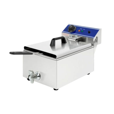 Keiter METDZL-10L Freidor 10 Litros Restaurante Cocina Económica Freír Alimentos Freidores Alitas Papas A la Francesa Salchipulpos. Ideal para su uso en restaurantes, cocinas económicas, fondas, banquetes, cafeterías, para preparación de alimentos, comida, freir, cocinar, carnes, papas, salchichas, etc. KitchenMax.Store. Envíos seguros a todo México. Cotiza hoy mismo.