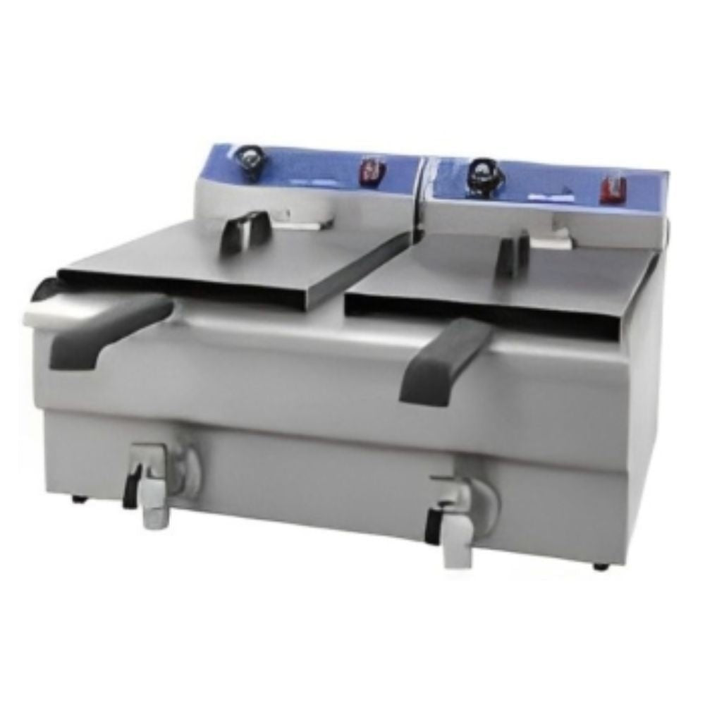 Keiter METDZL-32L Freidor 32 Litros Restaurante Cocina Económica Freír Alimentos Freidores Alitas Papas A la Francesa Salchipulpos. Ideal para su uso en restaurantes, cocinas económicas, fondas, banquetes, cafeterías, para preparación de alimentos, comida, freir, cocinar, carnes, papas, salchichas, etc. KitchenMax.Store. Envíos seguros a todo México. Cotiza hoy mismo.