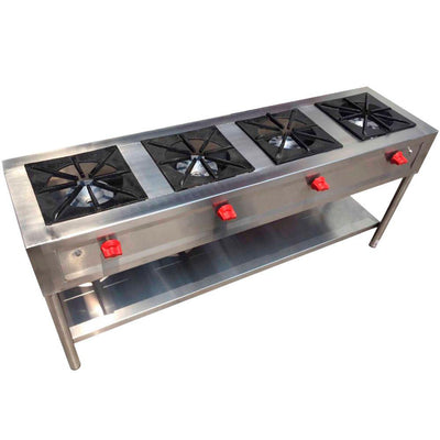 King Star EF013 Estufa Industrial 4 Quemadores Lineal Linea Economica -  - King Star - KitchenMax Store