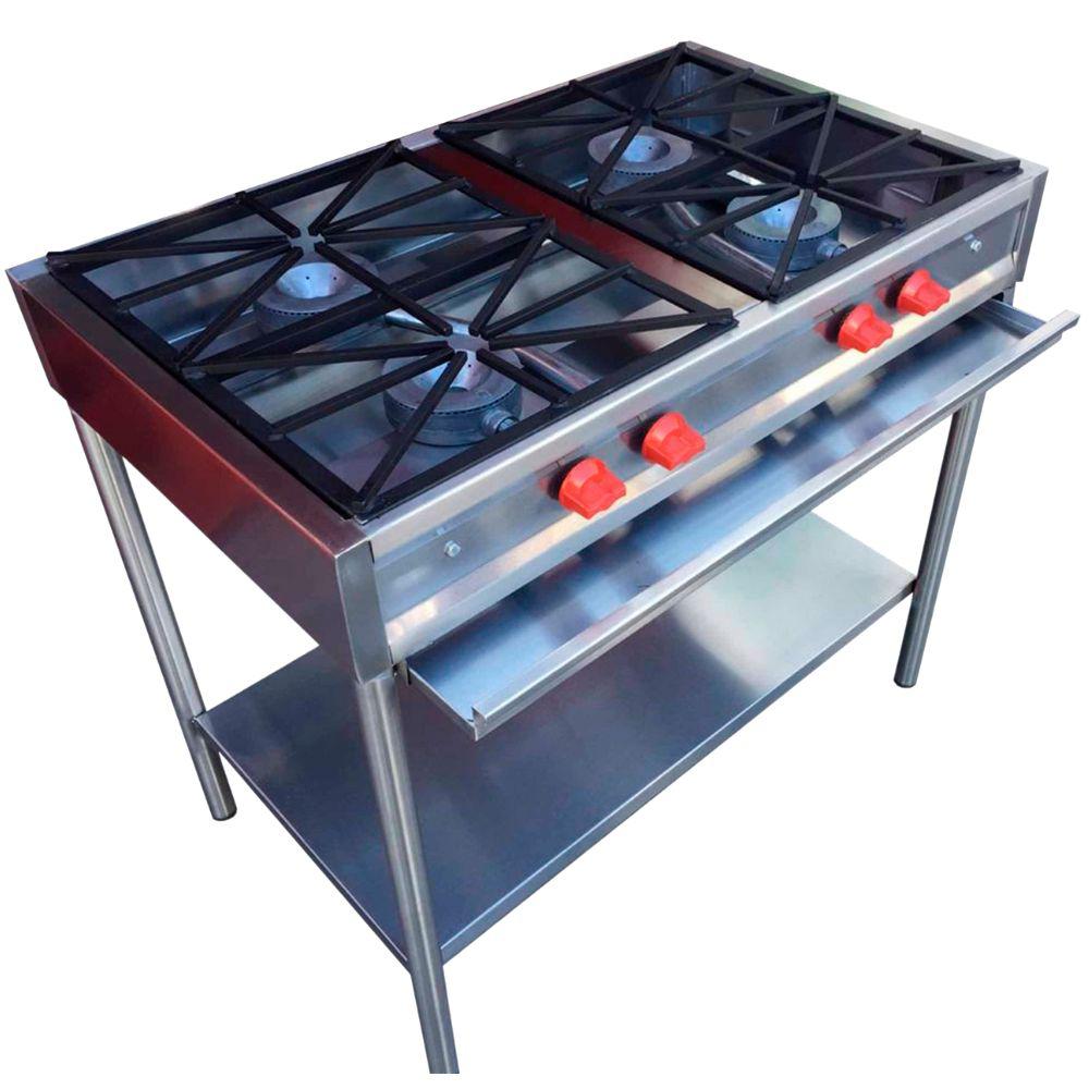 King Star EF016 Estufa Parrilla Estrella 4 Quemadores Linea Economica -  - King Star - KitchenMax Store