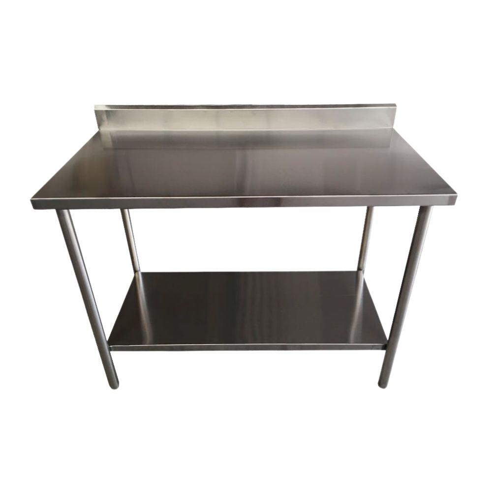 KitchenMax MT020 Mesa Trabajo Respaldo 120 x 60 x 90 cm Acero Inoxidable -  - KitchenMax Store - KitchenMax Store