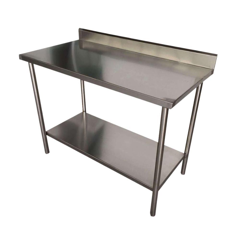 KitchenMax MT028 Mesa Trabajo Respaldo 280 x 60 x 90 cm Acero Inoxidable -  - KitchenMax Store - KitchenMax Store