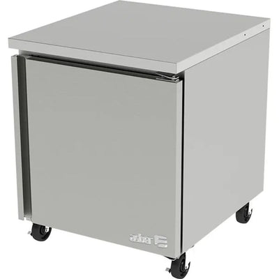 MESA ASBER AUTR-27 HC |  Mesa Refrigerada Bajo Barra | 1 Puerta Solida | Acero Inoxidable | Gris | 1 Parrilla | Restaurante Cocina Cafetería Bar Hotel Restaurante Conservador Bebidas MRBBS-28-1S