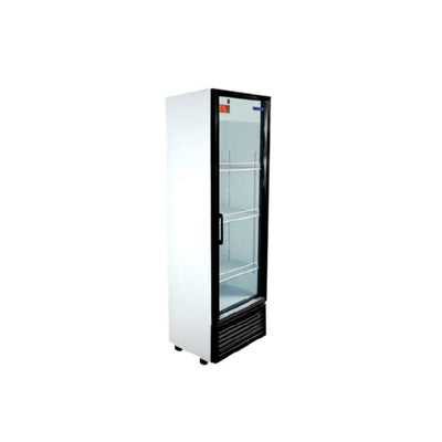 Masser VBL 250 Refrigerador Enfriador Vertical 1 Puerta Cristal 3 Parrillas Iluminacion LED Cuerpo esmaltado - Refrigeradores Verticales - Masser - KitchenMax Store