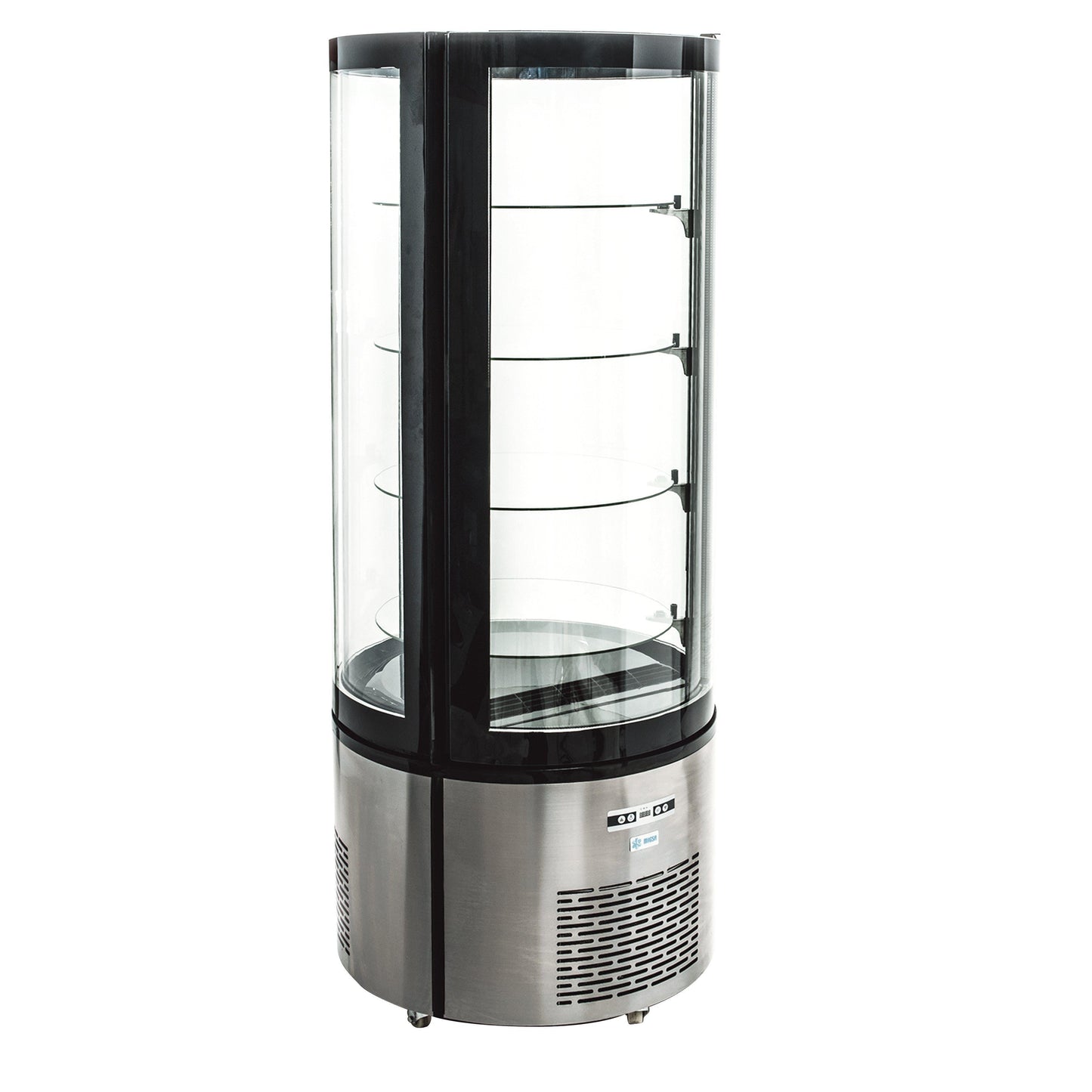 Migsa Arc-400R Refrigerador Circular Vertical Puerta abatible 4 Parrillas 14.1 Pies - 400 Litros Iluminación  LED Acero Inoxidable Gris - Refrigeradores - Migsa - KitchenMax Store