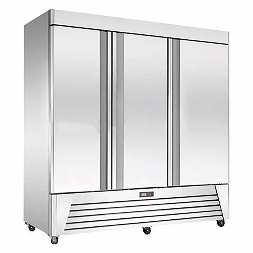 Migsa Ur-78C-3 Refrigerador Vertical  3 Puertas Sólidas 12 Parrillas Acero Inoxidable - Refrigeradores - Migsa - KitchenMax Store
