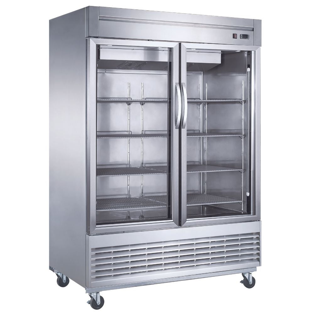 Migsa UR-54C-2G Refrigerador Vertical 2 Puertas Cristal Acero Inoxidable -  - Migsa - KitchenMax Store