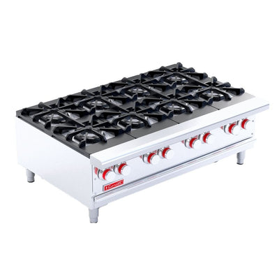PARRILLA CORIAT PCV-8 HD | Parrilla | 8 Quemadores | Gas | Lámina De Acero Inoxidable | Restaurante Hotel Industrial Fonda Bistró Cafetería Cocinas Fondas Cenadurías Comedores Industriales Preparación de Alimentos Cocción. 