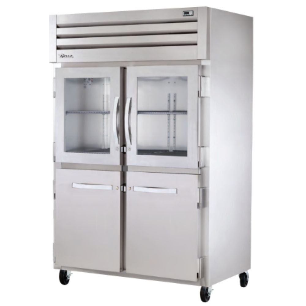 REFRIGERADOR STG2R-2HG/2HS-HC | Refrigerador Vertical | 4 Medias Puertas Combinadas | Acero Inoxidable Aluminio | Restaurante Pastelería Cocina Industrial Restaurante Lácteos Industrial Cocina Cremería Comercios Insumos Carnicería Hotel Panadería Refresquero Latas Bar Abarrotes 