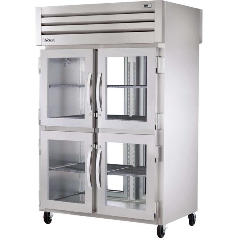 REFRIGERADOR TRUE STG2RPT-4HG-2G-HC | Refrigerador Vertical | 4 Medias Puertas Cristal | Acero Inoxidable Aluminio | Restaurante Cocina Comercial Restaurante Lácteos Industrial Cocina Cremería Comercios Insumos Carnicería Hotel Panadería Refresquero Latas Bar Abarrotes 