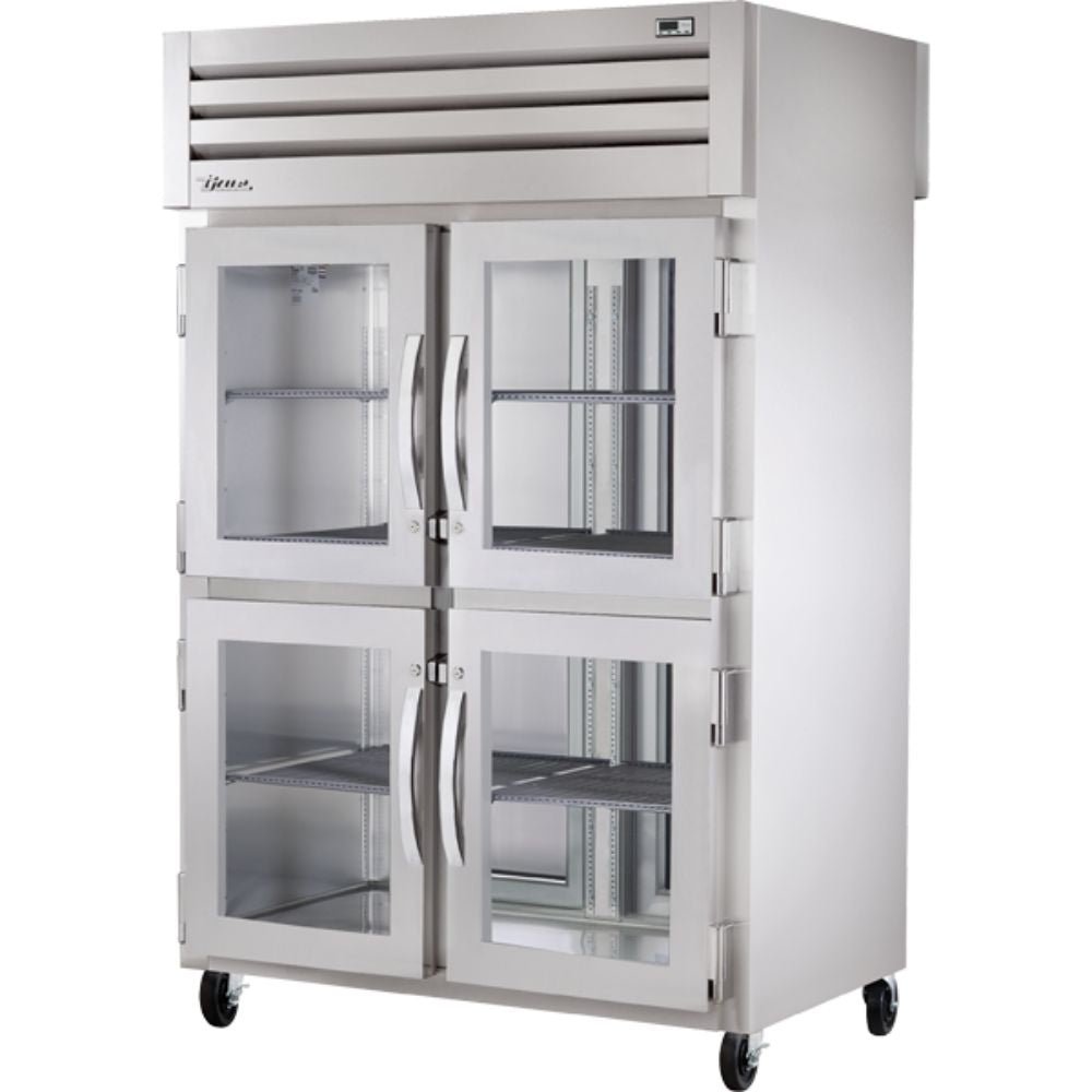 REFRIGERADOR TRUE STG2RPT-4HG-2S-HC | Refrigerador Vertical | 4 Medias Puertas Cristal | Acero Inoxidable Aluminio | Restaurante Cocina Comercial Restaurante Lácteos Industrial Cocina Cremería Comercios Insumos Carnicería Hotel Panadería Refresquero Latas Bar Abarrotes 