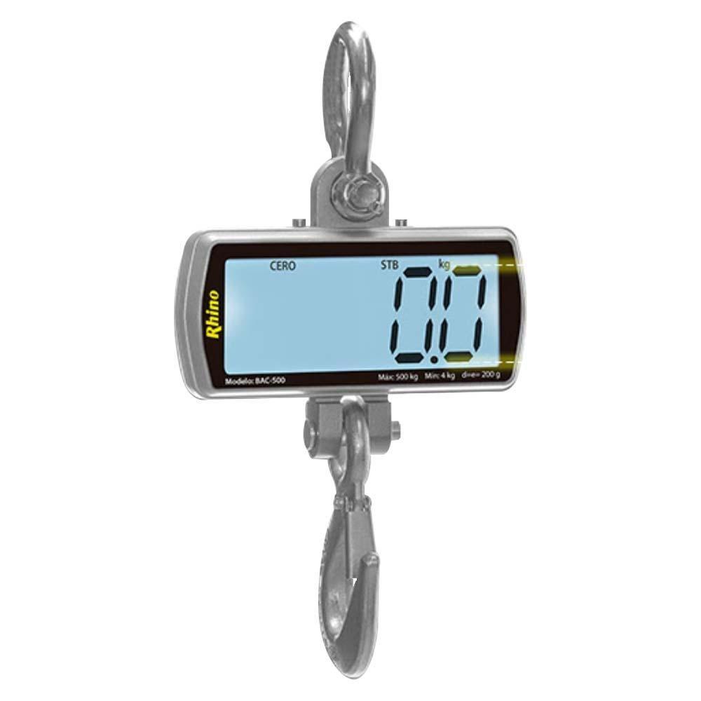 Rhino BAC-500 Báscula Colgante Backlight Control Remoto HOLD 500 kg - Básculas - Rhino - KitchenMax Store