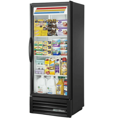 TRUE GDM-12-HC-TSL01 Refrigerador Vertical 1 Puerta Cristal 3 Parrillas Iluminación Negro -  - true - KitchenMax Store