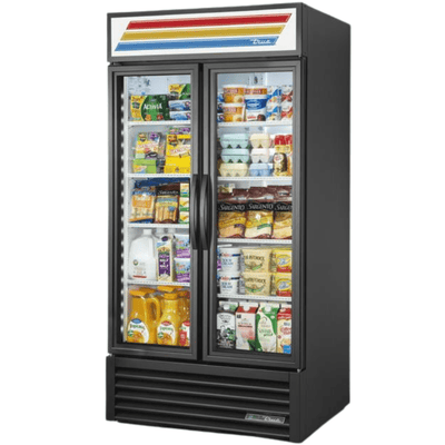 TRUE GDM-35-HC-TSL01 Refrigerador Vertical 2 Puertas Cristal 8 Parrillas Iluminacion Negro -  - true - KitchenMax Store