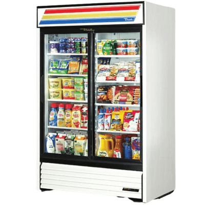 TRUE GDM-45-HC-LD Refrigerador Vertical 2 Puertas Cristal 8 Parrillas Iluminacion Blanco -  - true - KitchenMax Store