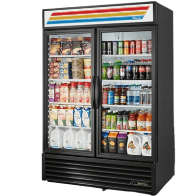TRUE GDM-49-HC-TSL01 Refrigerador Vertical 2 Puertas Cristal 8 Parrillas Iluminacion Negro -  - true - KitchenMax Store