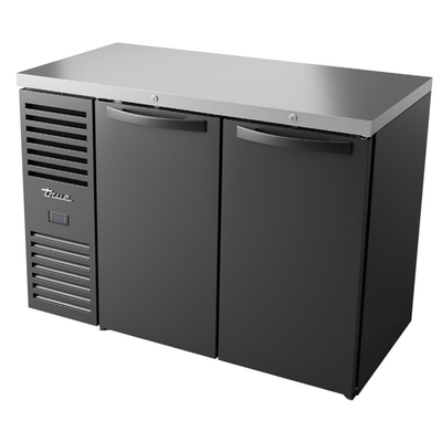 TRUE TBR48-RISZ1-L-B-SS-1 Refrigerador Contrabarra 2 Puertas Solida Iluminacion Cuerpo Acero Inoxidable Negro -  - true - KitchenMax Store