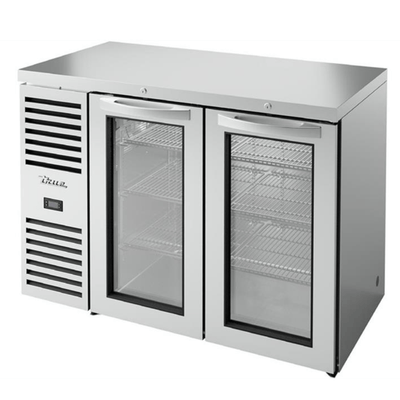 TRUE TBR48-RISZ1-L-S-GG-1 Refrigerador Contrabarra 2 Puertas Cristal  6 Parrillas Iluminacion Cuerpo Acero Inoxidable Gris -  - true - KitchenMax Store