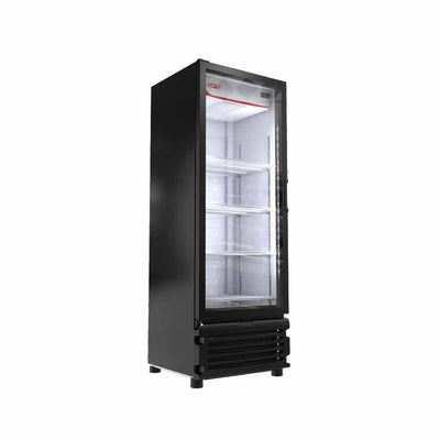 Torrey VR20 Refrigerador Exhibidor Vertical 1 Puerta Cristal 4 Parrillas Cuerpo Esmaltado Negro - Refrigeradores Verticales - Torrey - KitchenMax Store