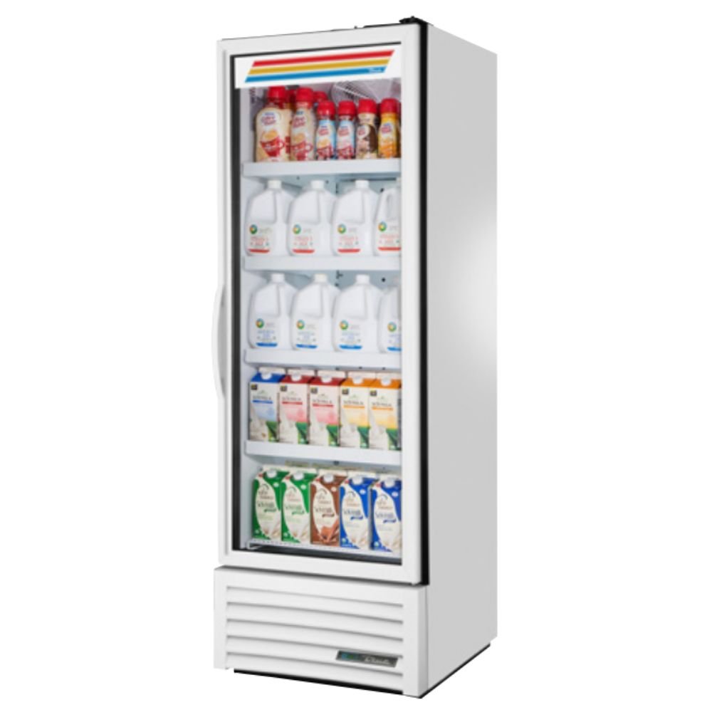 True FLM-27~TSL01 Refrigerador Exhibidor Vertical 1 Puerta Cristal 4 Parrillas -  - True - KitchenMax Store