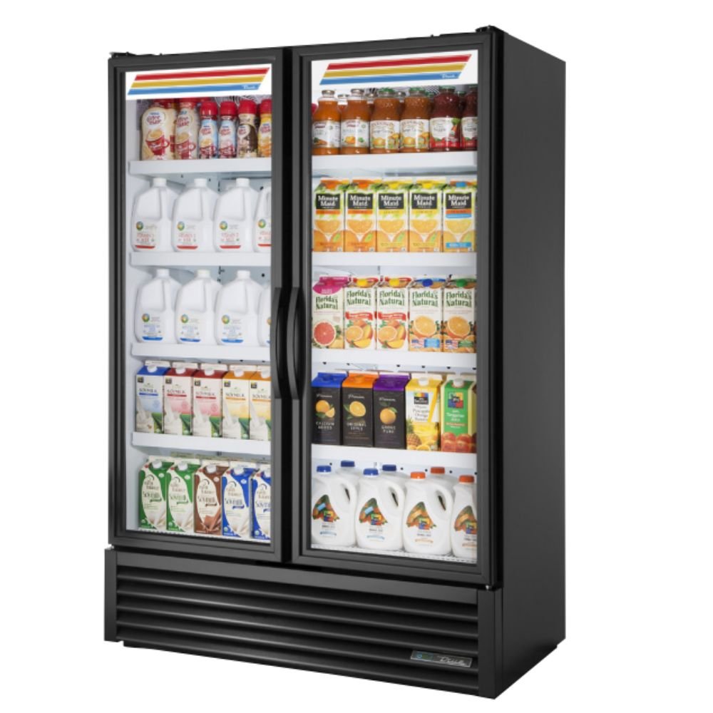 True FLM-54~TSL01 Refrigerador Exhibidor Vertical 2 Puertas Cristal 8 Parrillas -  - True - KitchenMax Store