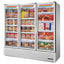 True FLM-81F~TSL01 Congelador Exhibidor Vertical 3 Puertas Cristal 12 Parrillas -  - True - KitchenMax Store