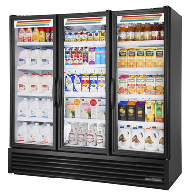 True FLM-81~TSL01 Refrigerador Exhibidor Vertical 3 Puertas Cristal 12 Parrillas -  - True - KitchenMax Store